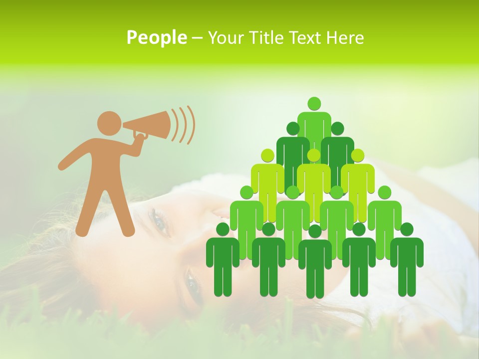 Girl Lying In The Grass PowerPoint Template