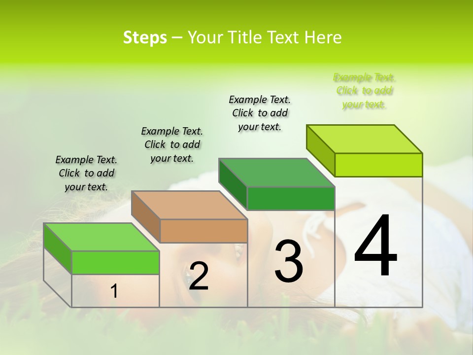 Girl Lying In The Grass PowerPoint Template