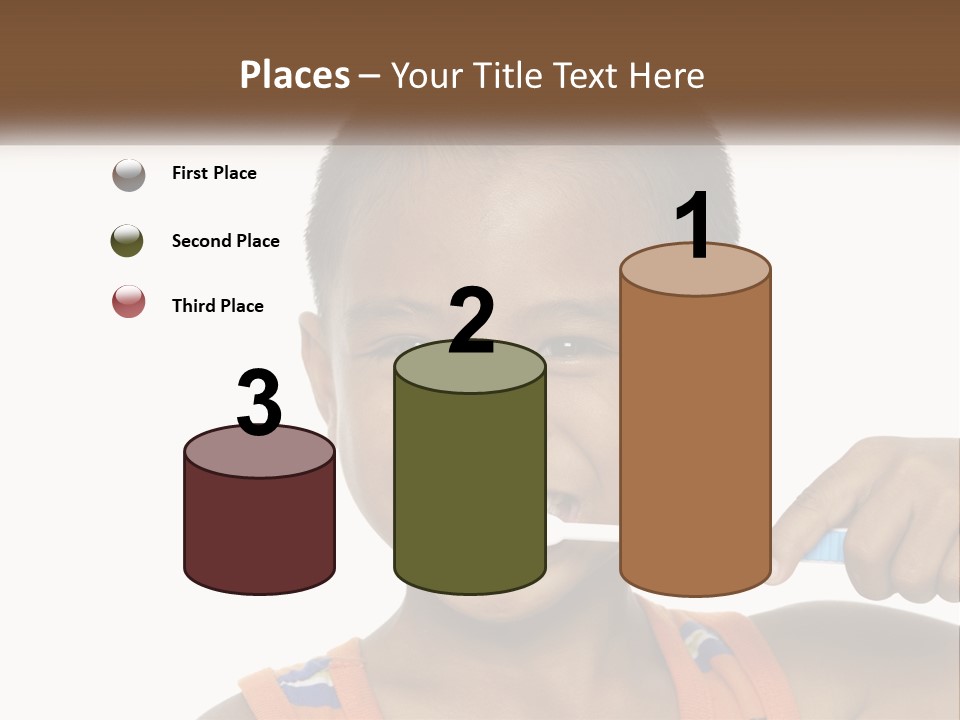 Boy Brushing Teeth PowerPoint Template