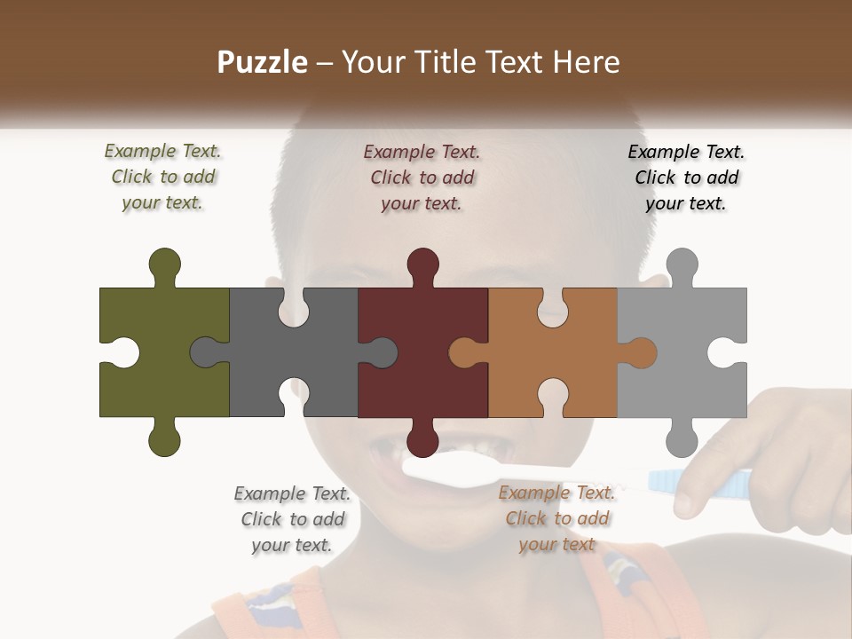 Boy Brushing Teeth PowerPoint Template