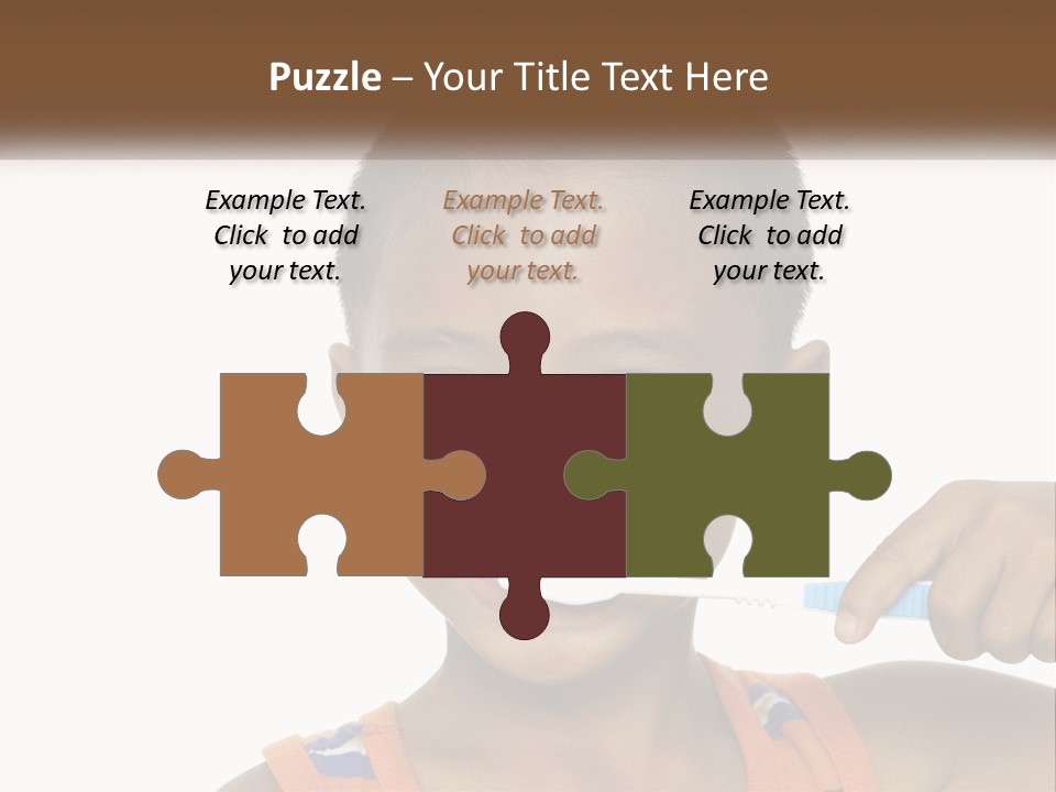 Boy Brushing Teeth PowerPoint Template