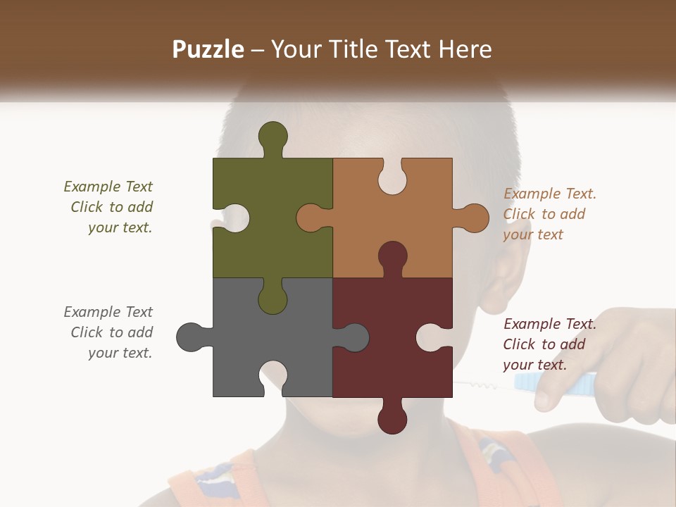 Boy Brushing Teeth PowerPoint Template