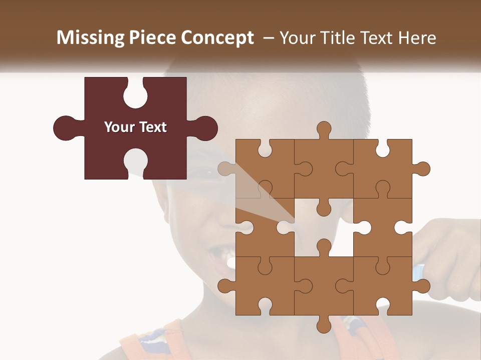 Boy Brushing Teeth PowerPoint Template