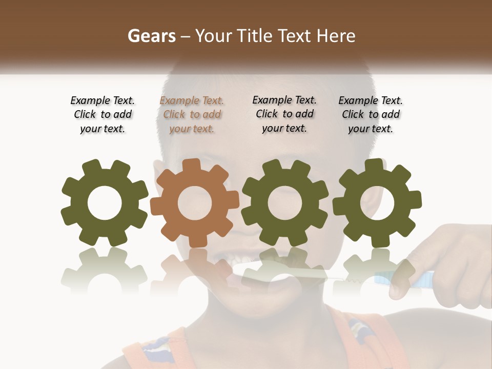 Boy Brushing Teeth PowerPoint Template