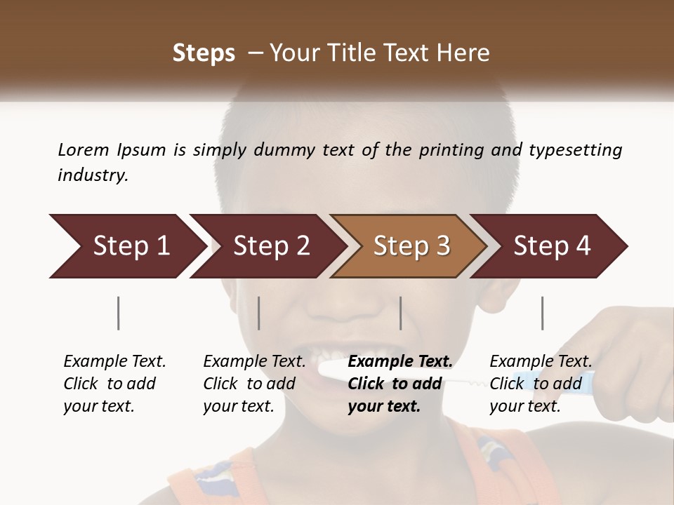 Boy Brushing Teeth PowerPoint Template