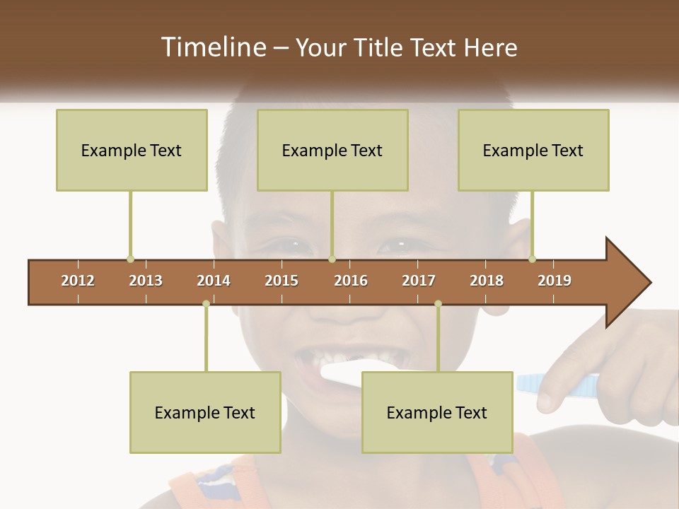 Boy Brushing Teeth PowerPoint Template