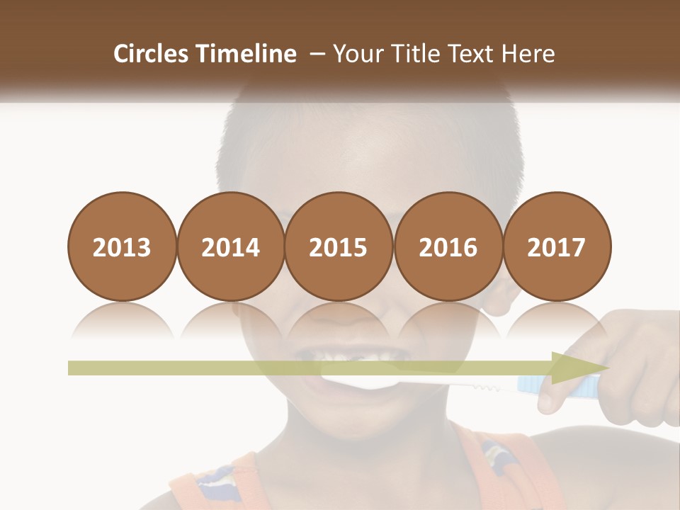 Boy Brushing Teeth PowerPoint Template