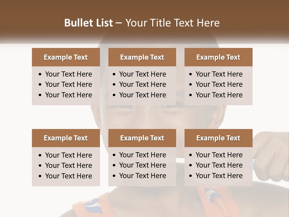 Boy Brushing Teeth PowerPoint Template