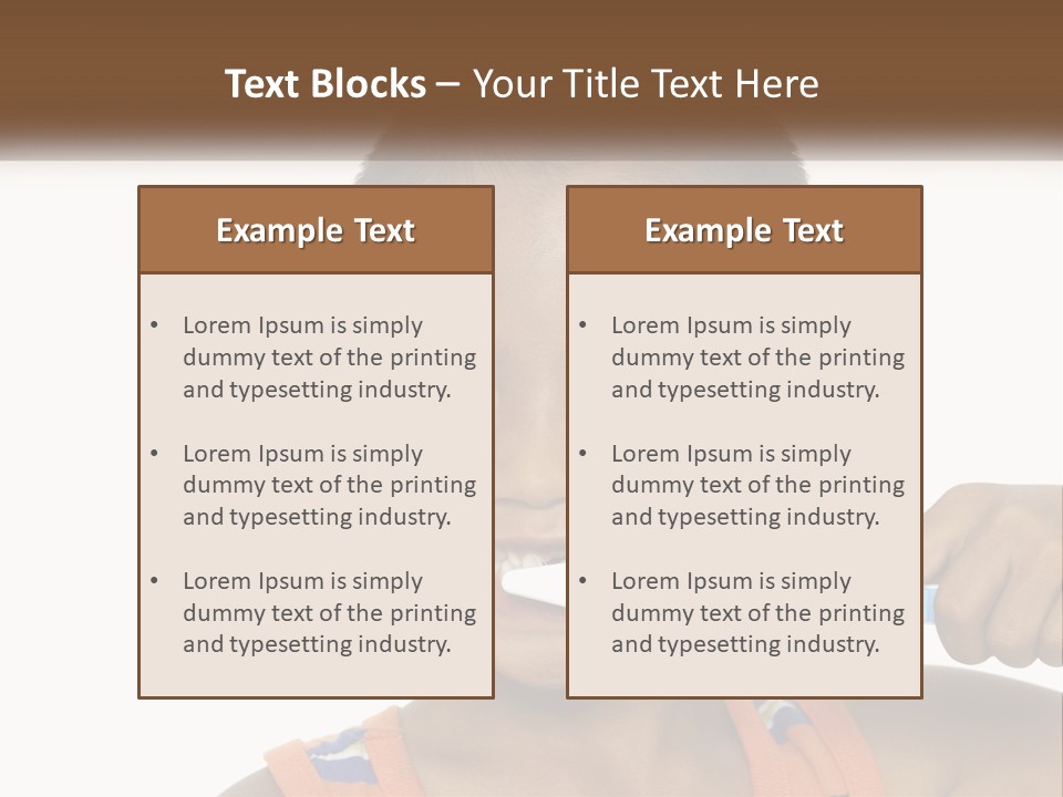 Boy Brushing Teeth PowerPoint Template