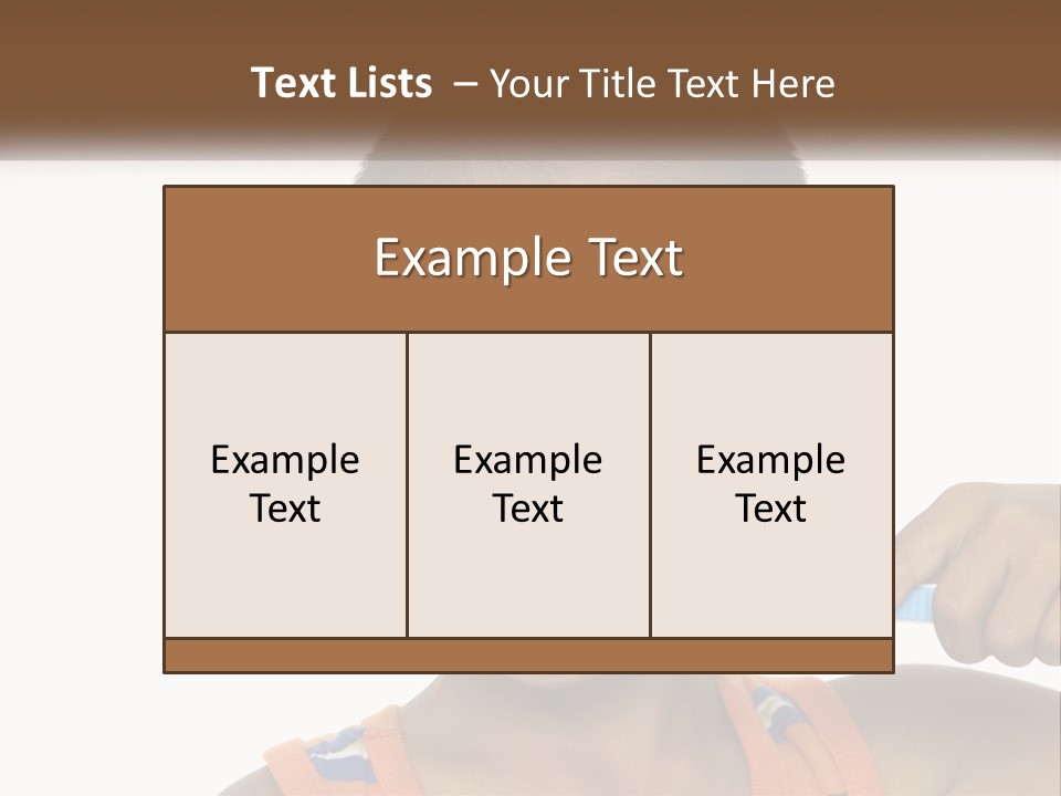 Boy Brushing Teeth PowerPoint Template