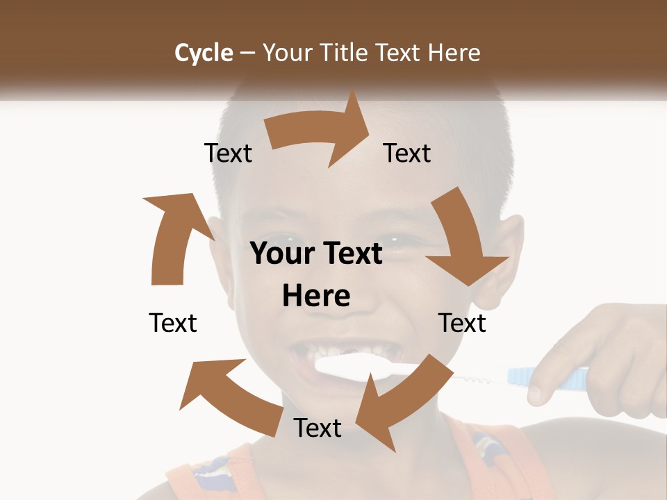 Boy Brushing Teeth PowerPoint Template