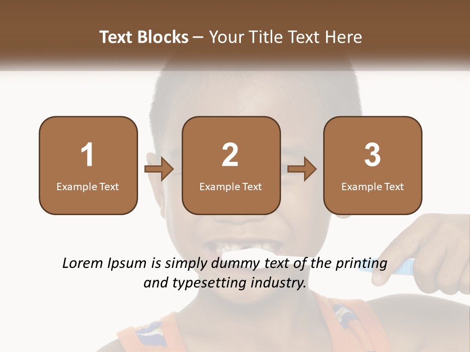 Boy Brushing Teeth PowerPoint Template