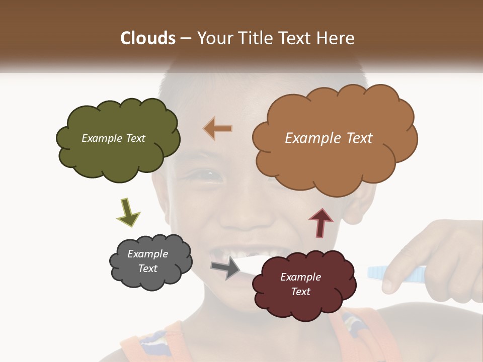 Boy Brushing Teeth PowerPoint Template