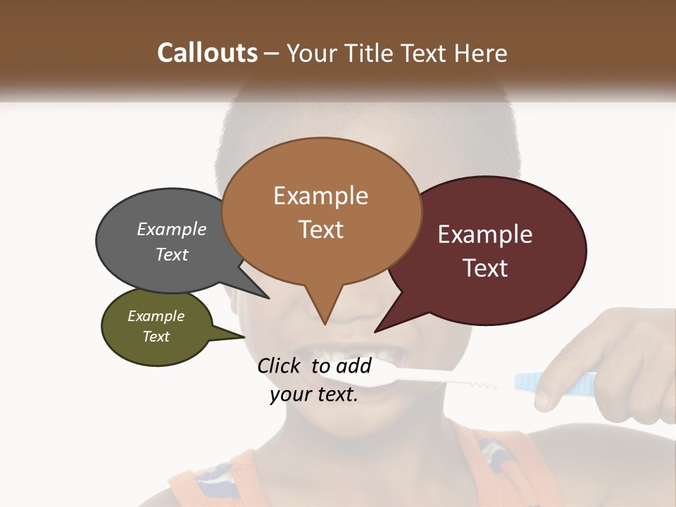 Boy Brushing Teeth PowerPoint Template