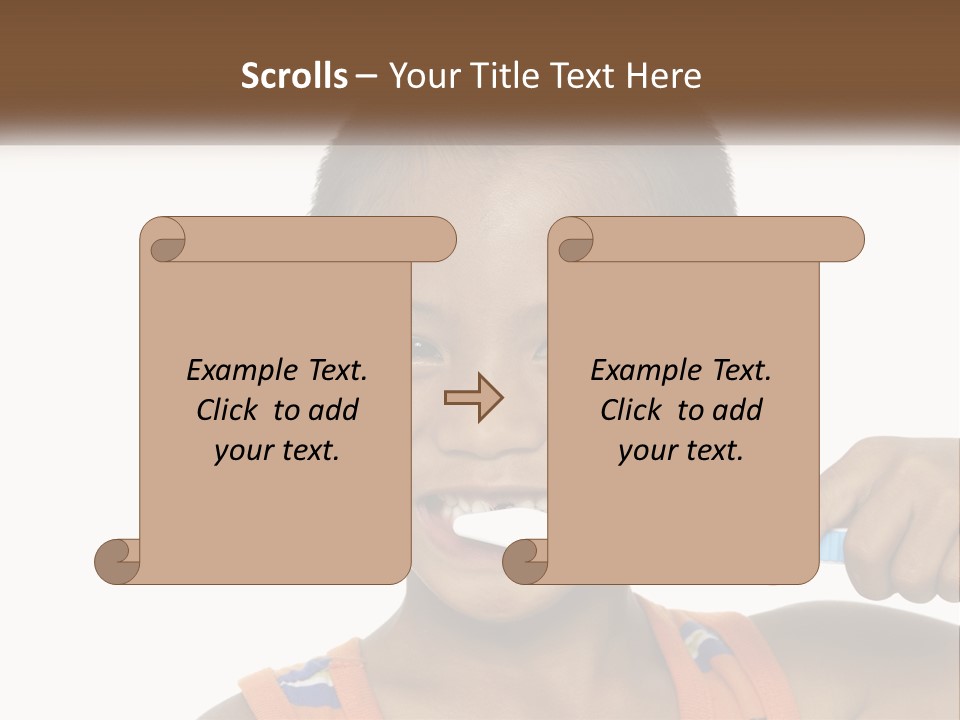 Boy Brushing Teeth PowerPoint Template