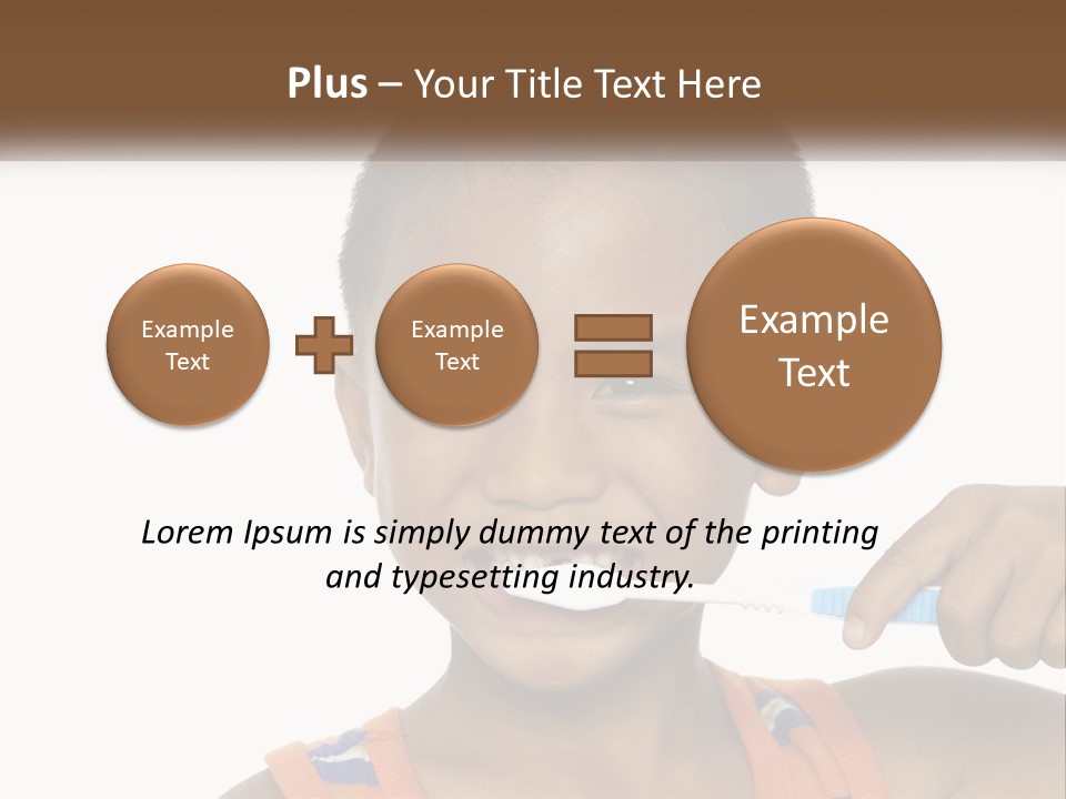 Boy Brushing Teeth PowerPoint Template