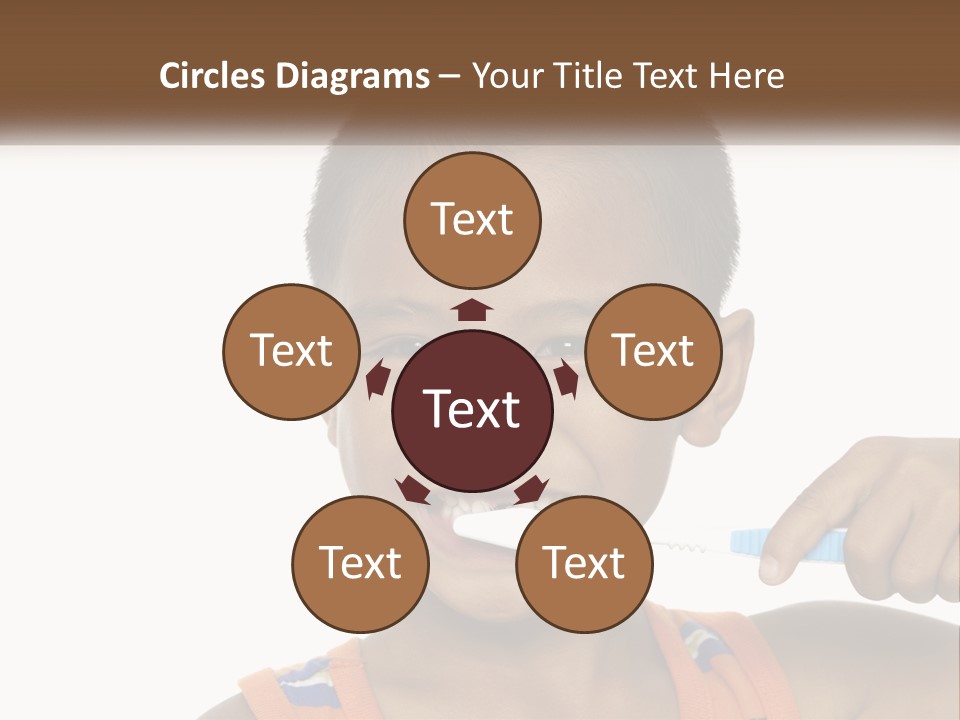 Boy Brushing Teeth PowerPoint Template