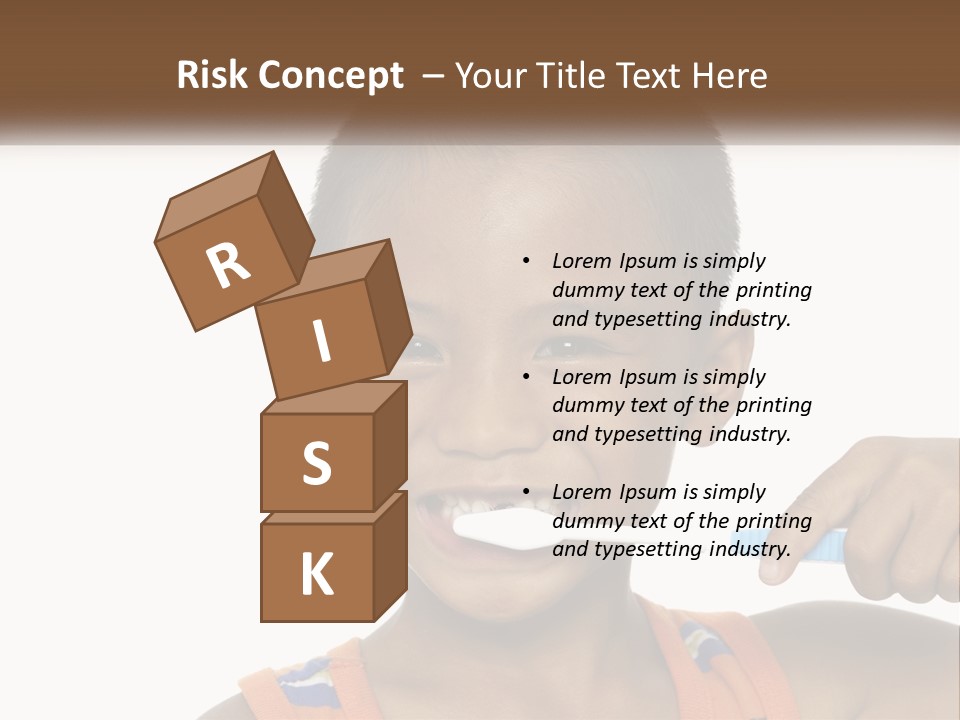 Boy Brushing Teeth PowerPoint Template