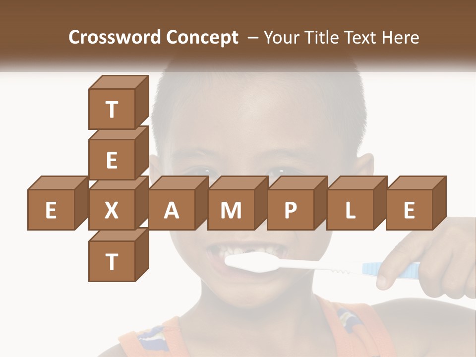 Boy Brushing Teeth PowerPoint Template