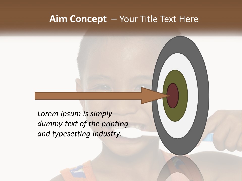 Boy Brushing Teeth PowerPoint Template