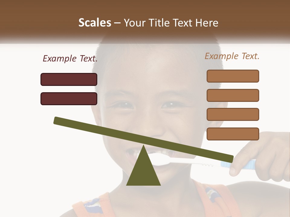 Boy Brushing Teeth PowerPoint Template