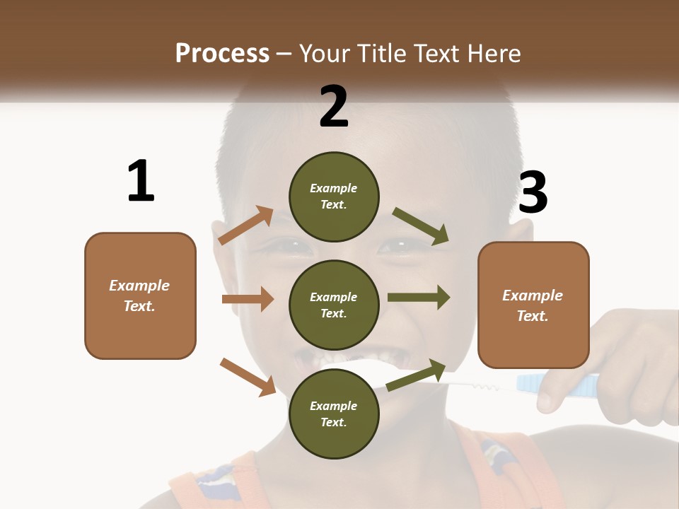 Boy Brushing Teeth PowerPoint Template