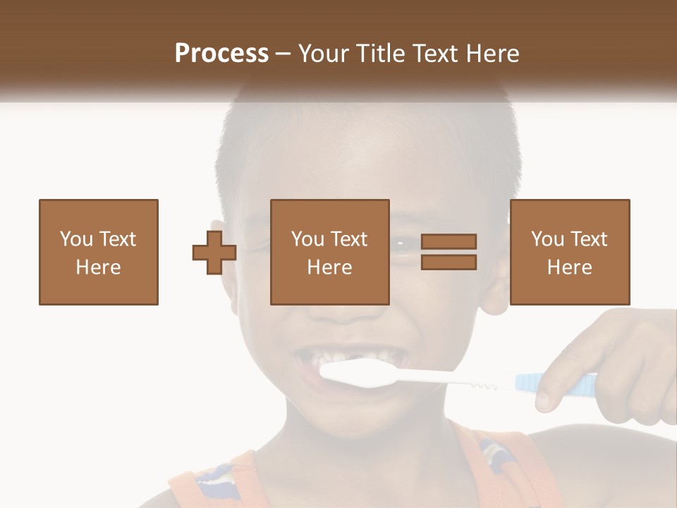 Boy Brushing Teeth PowerPoint Template