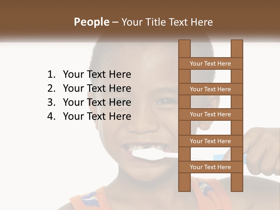 Boy Brushing Teeth PowerPoint Template