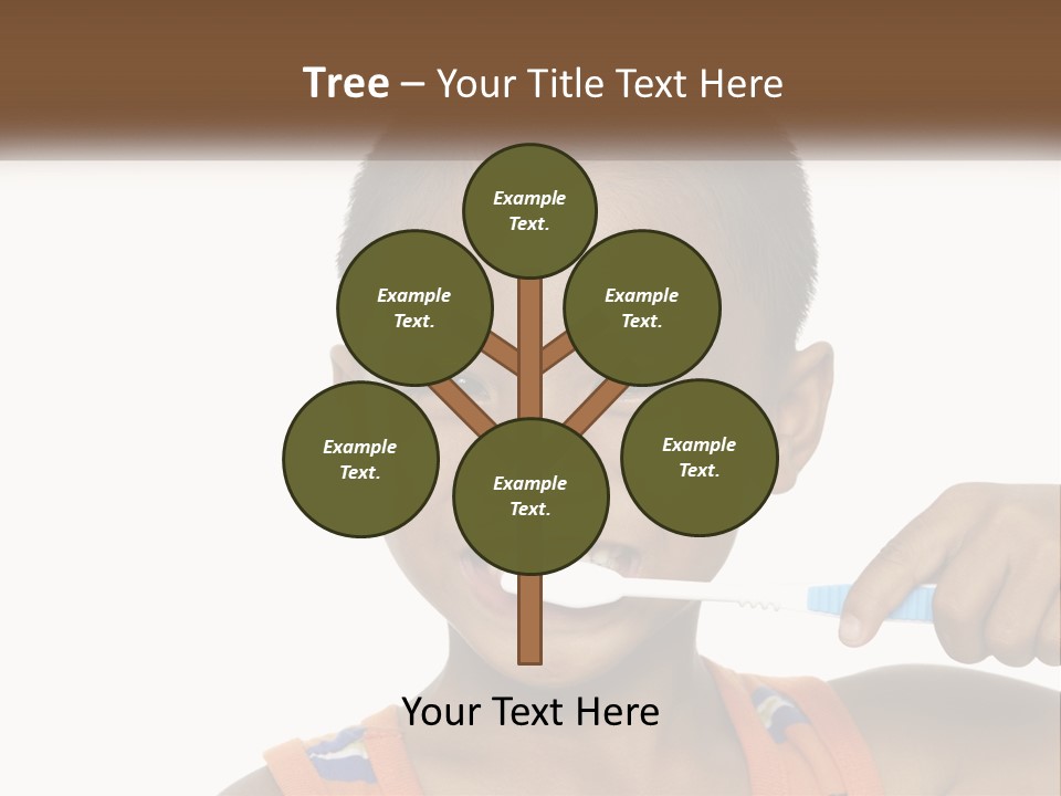 Boy Brushing Teeth PowerPoint Template