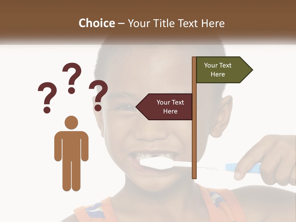 Boy Brushing Teeth PowerPoint Template