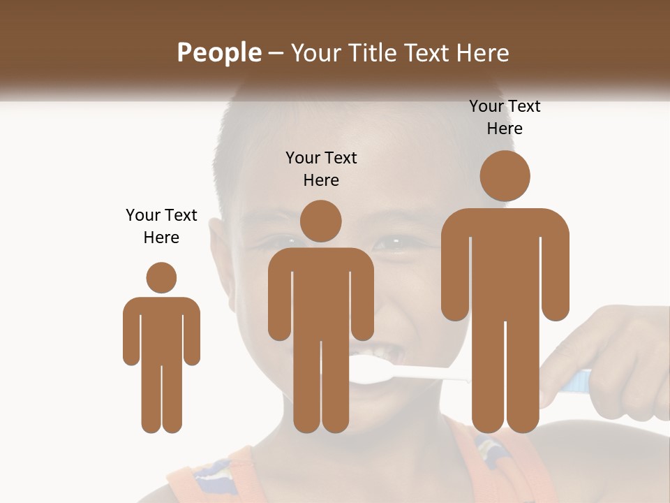 Boy Brushing Teeth PowerPoint Template