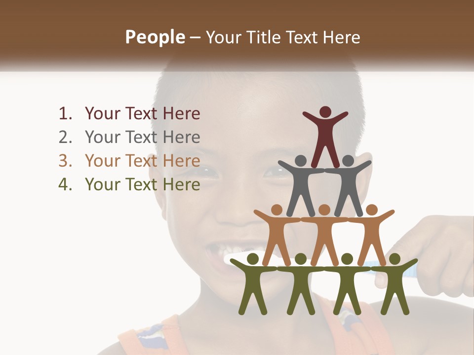 Boy Brushing Teeth PowerPoint Template