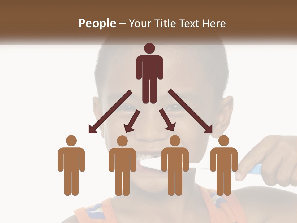 Boy Brushing Teeth PowerPoint Template