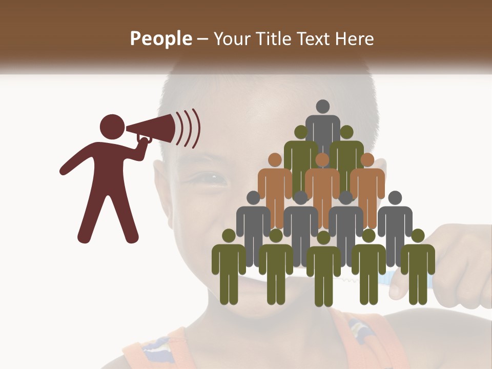 Boy Brushing Teeth PowerPoint Template