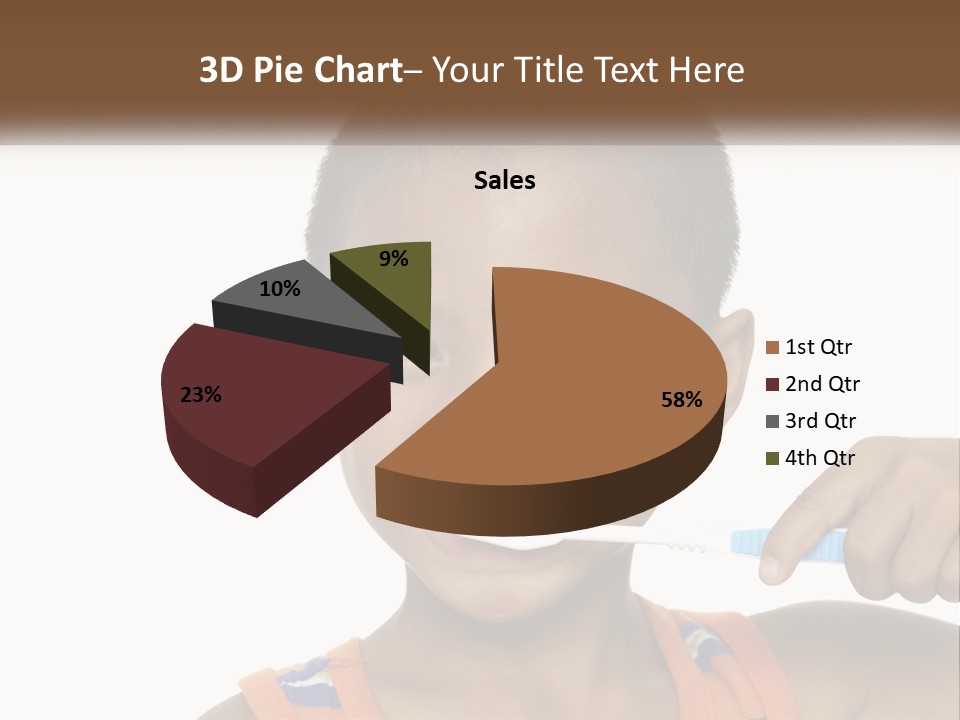 Boy Brushing Teeth PowerPoint Template