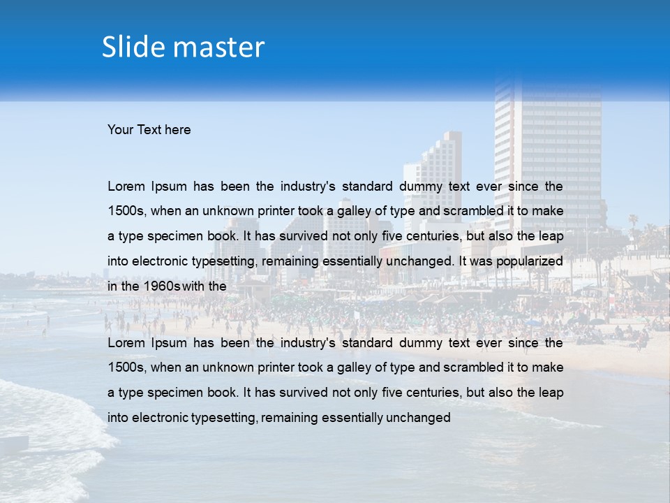 City By The Sea PowerPoint Template