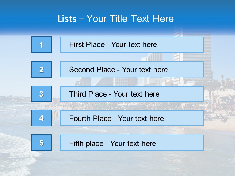 City By The Sea PowerPoint Template