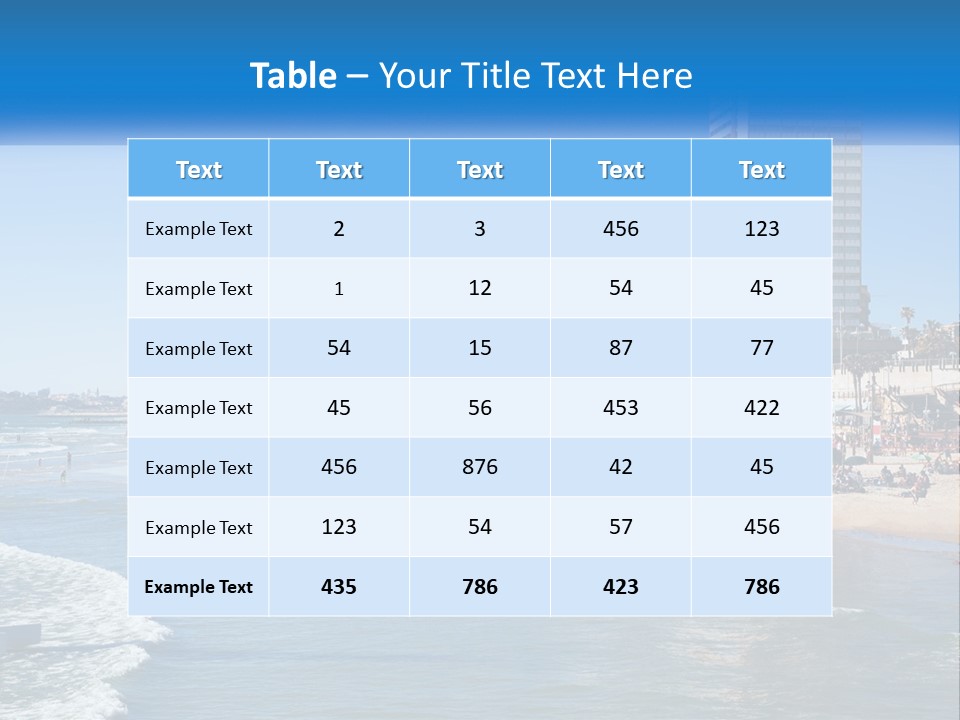 City By The Sea PowerPoint Template