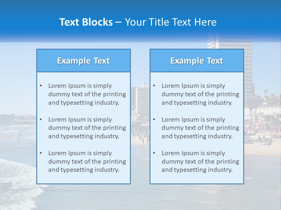 City By The Sea PowerPoint Template