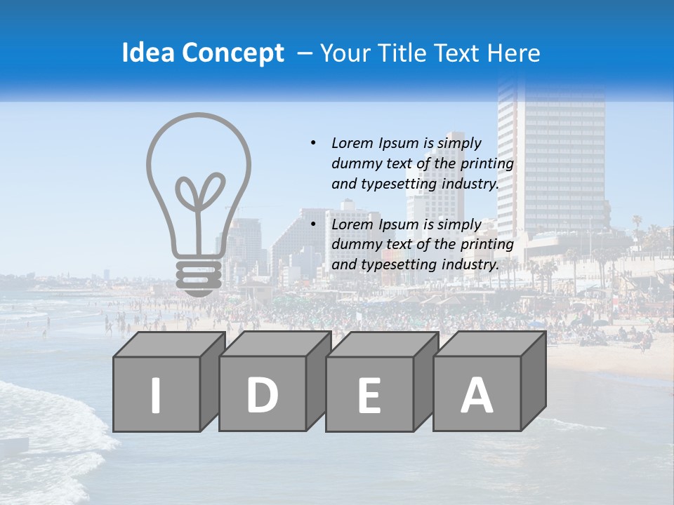 City By The Sea PowerPoint Template