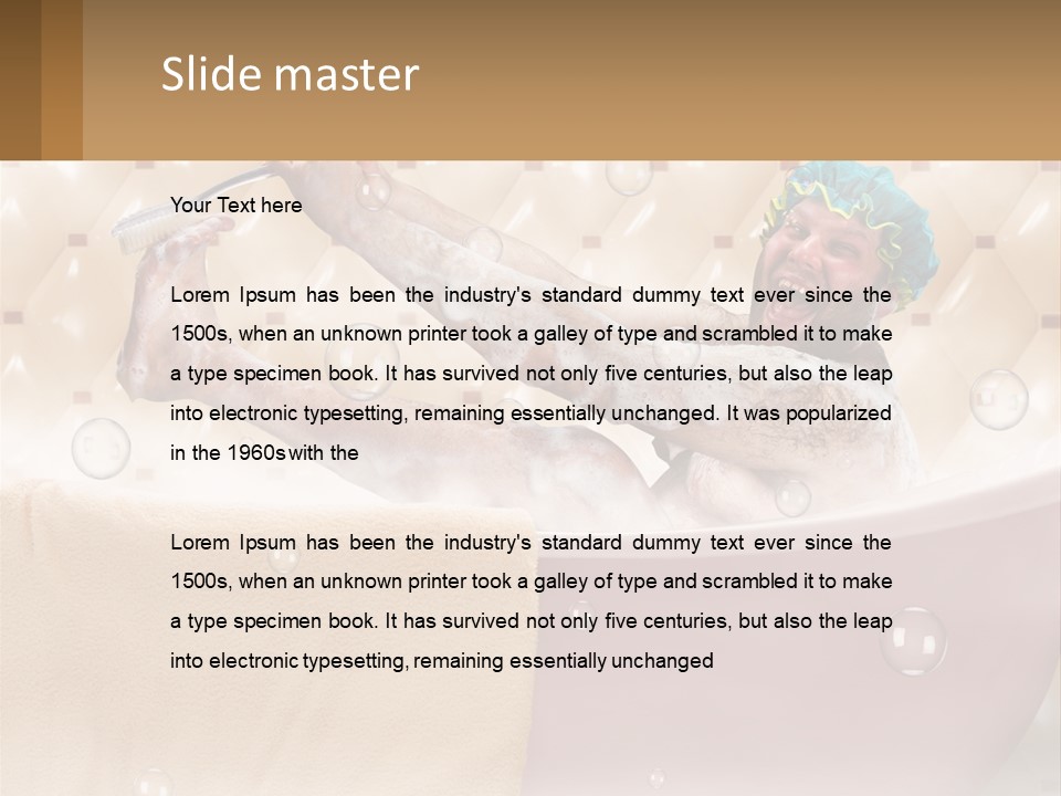 A Man Takes A Bathroom PowerPoint Template