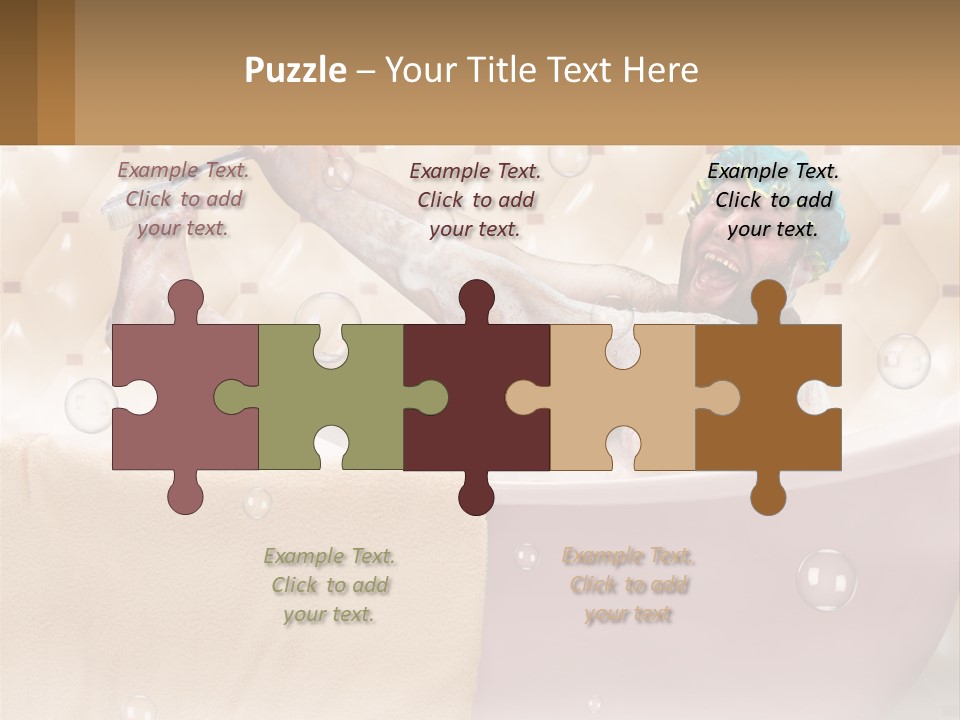 A Man Takes A Bathroom PowerPoint Template