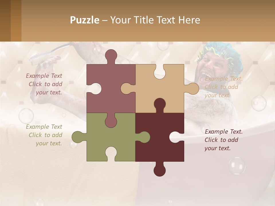 A Man Takes A Bathroom PowerPoint Template