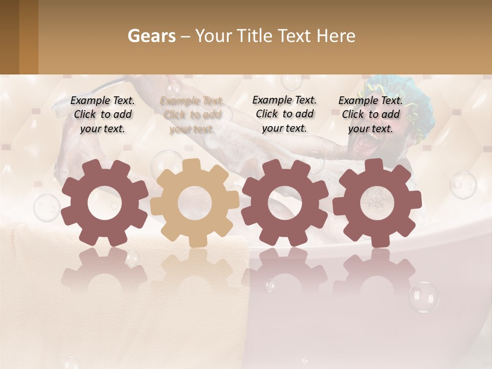 A Man Takes A Bathroom PowerPoint Template