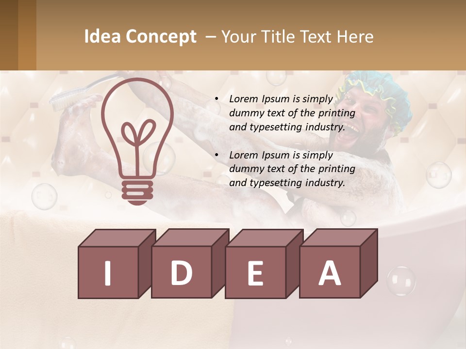 A Man Takes A Bathroom PowerPoint Template