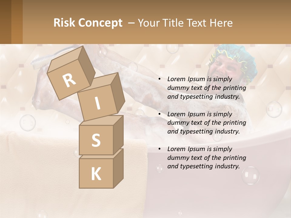 A Man Takes A Bathroom PowerPoint Template