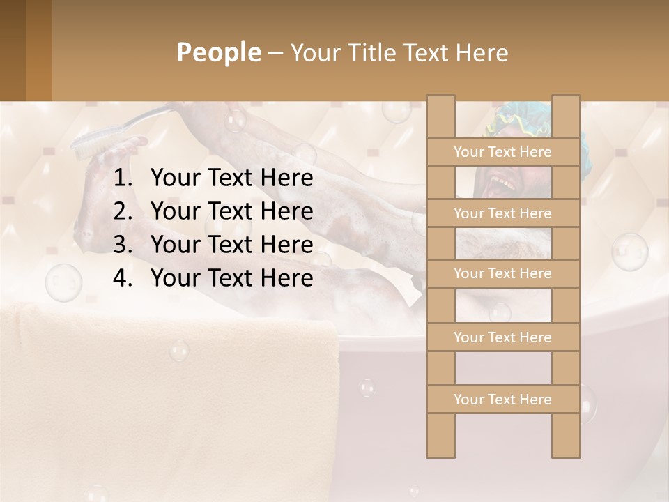 A Man Takes A Bathroom PowerPoint Template