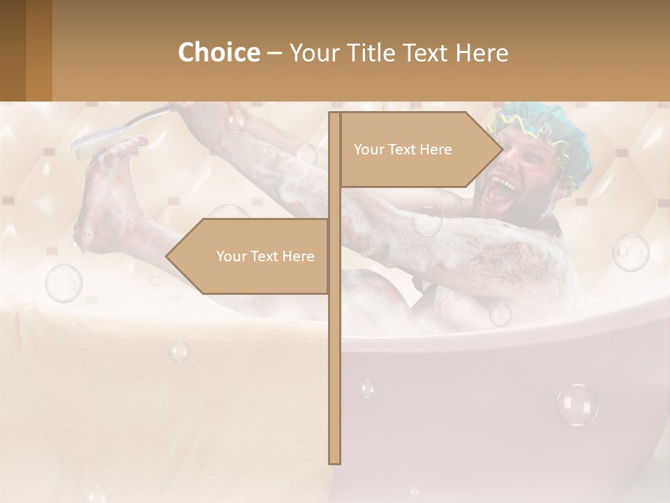 A Man Takes A Bathroom PowerPoint Template