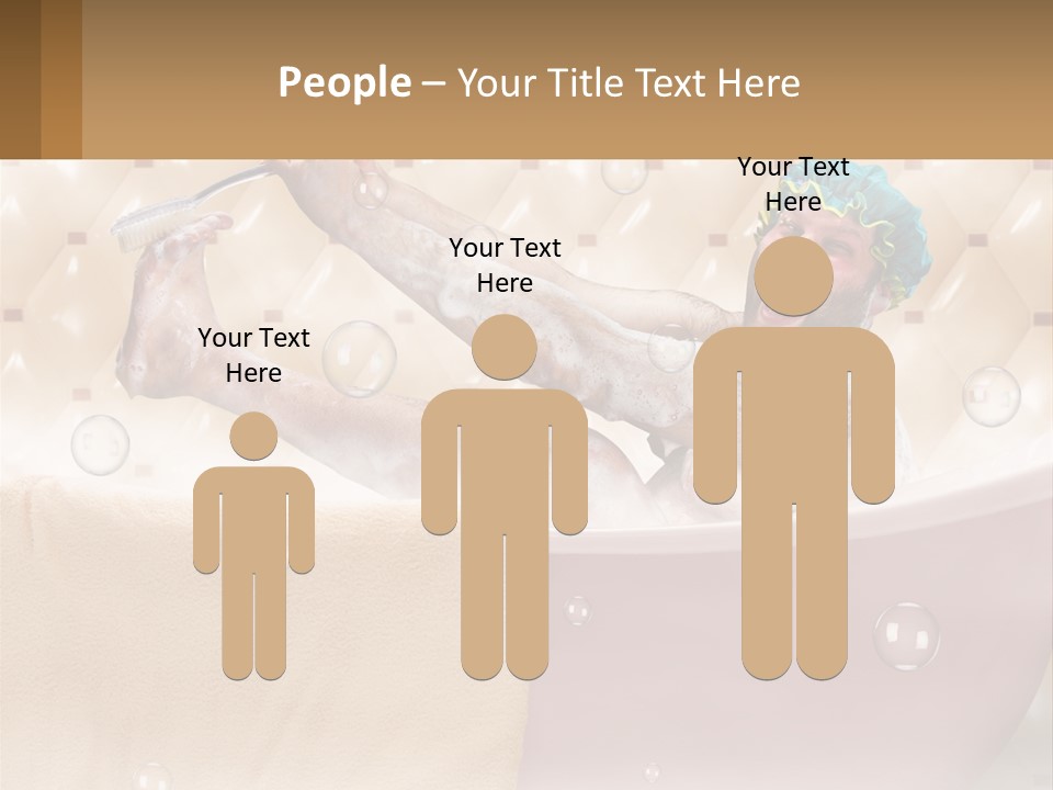 A Man Takes A Bathroom PowerPoint Template