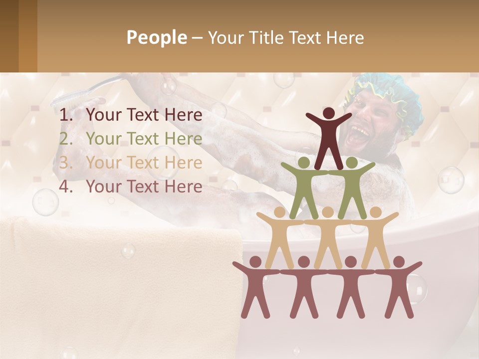 A Man Takes A Bathroom PowerPoint Template